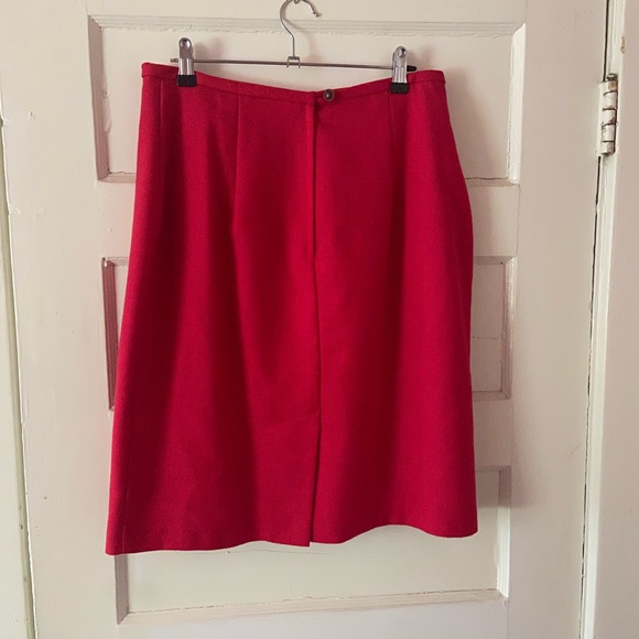 Red Vintage Pencil Skirt - Picture 2 of 4